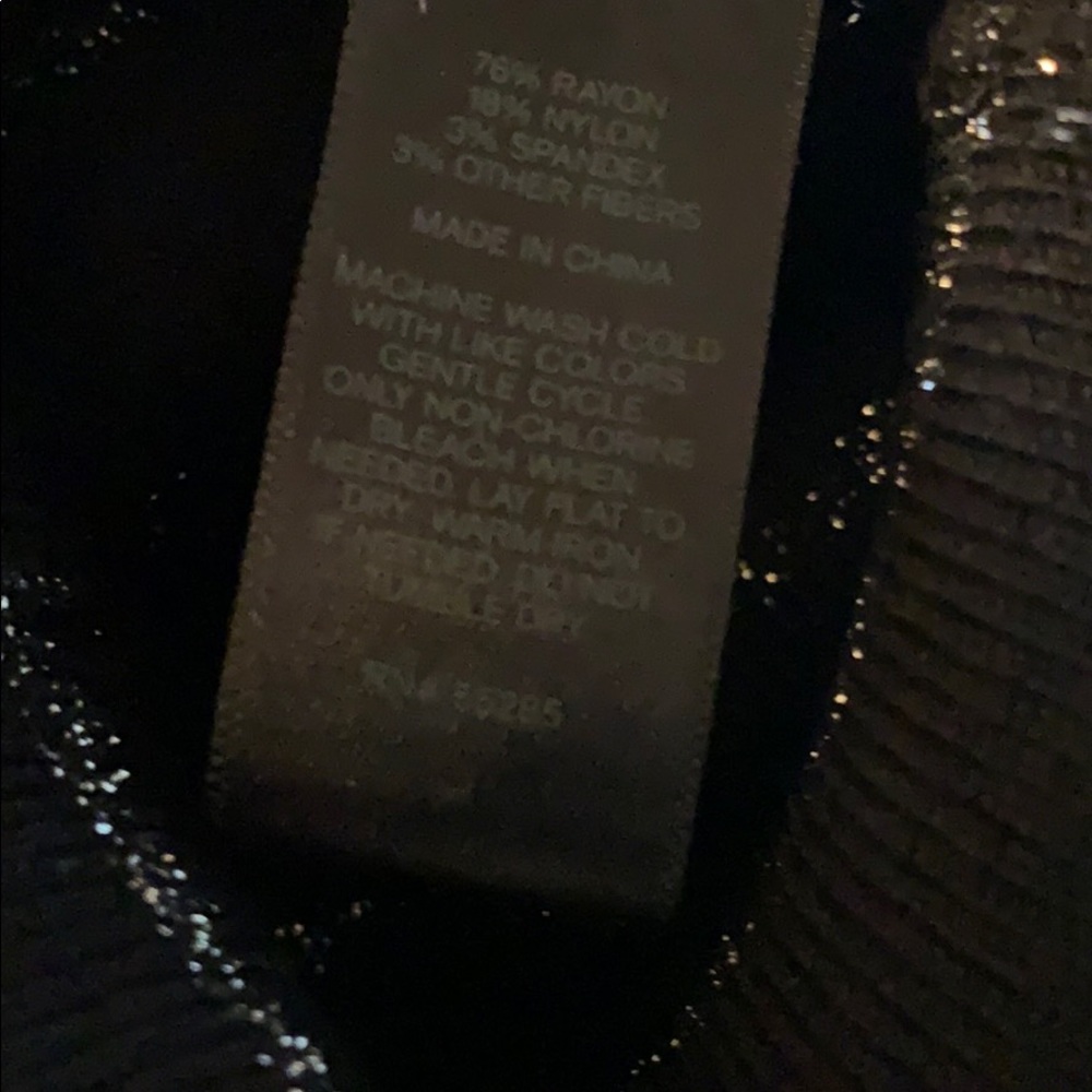Express Black w/Glitter Stripe Short Sleeve - Picture 9 of 10